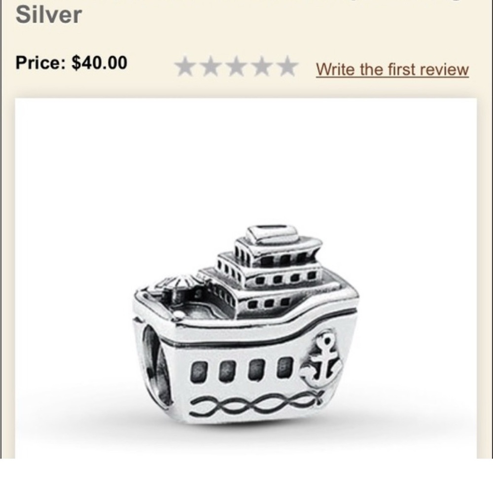 Pandora cruise Ship Charm